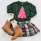 Pink Holiday Trees | Girls Christmas Sweatshirt
