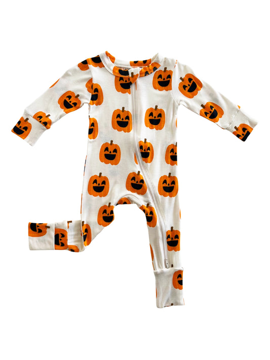 Jack-O-Lantern Zip Romper