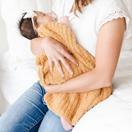Ribbed Bamboni Mini Blanket - Golden