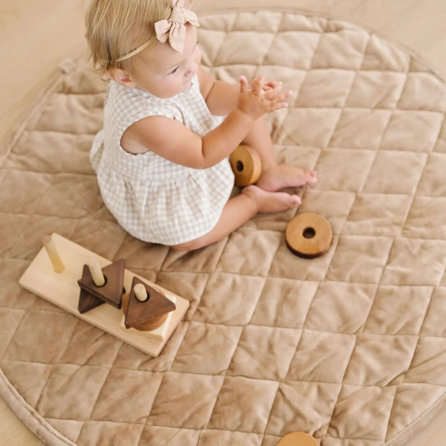 Minky Play Mat in Hazelnut
