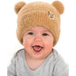 Infant Teddy Bear Ears Beanie - Camel