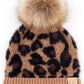 Kids Single Pom Leopard Beanie