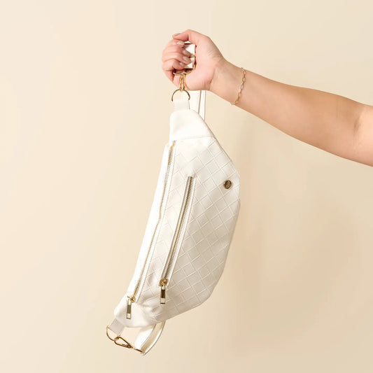 Trendy Luxe Belt Bag - White