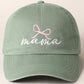 Embroidered Mama + Bow baseball cap