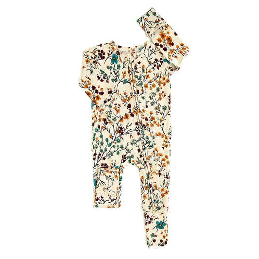 Maren Floral Ruffle Zip