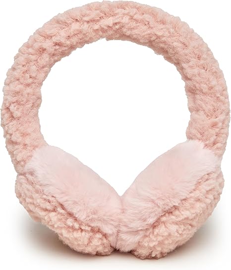 Adjustable Earmuffs - Sherpa Pink