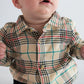 Plaid Long Sleeve Button Down Bodysuit