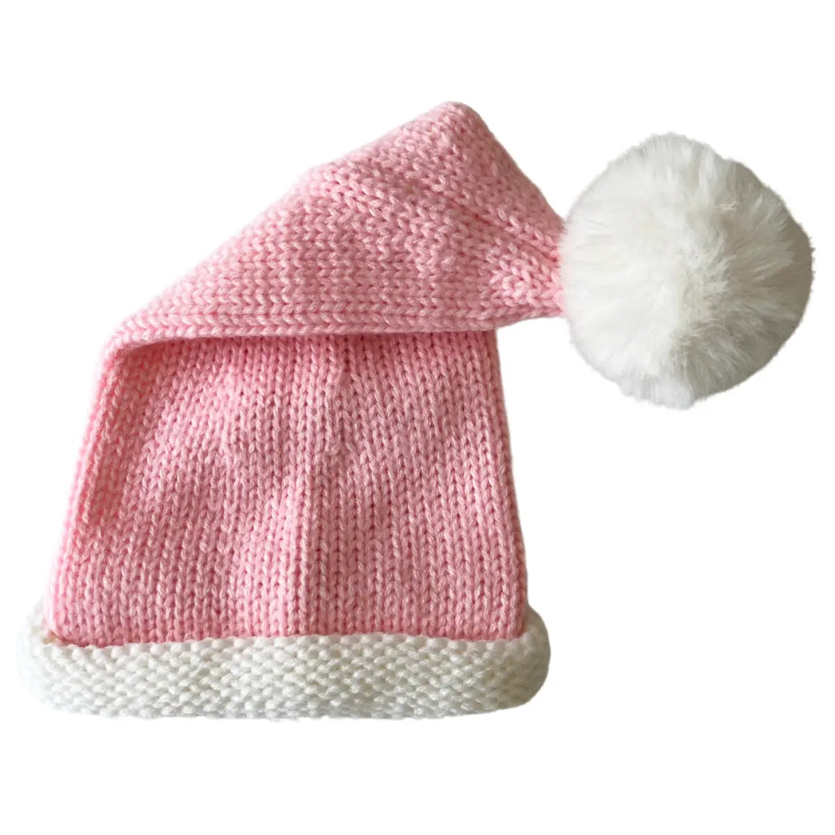 Santa Knit Hat - Pink
