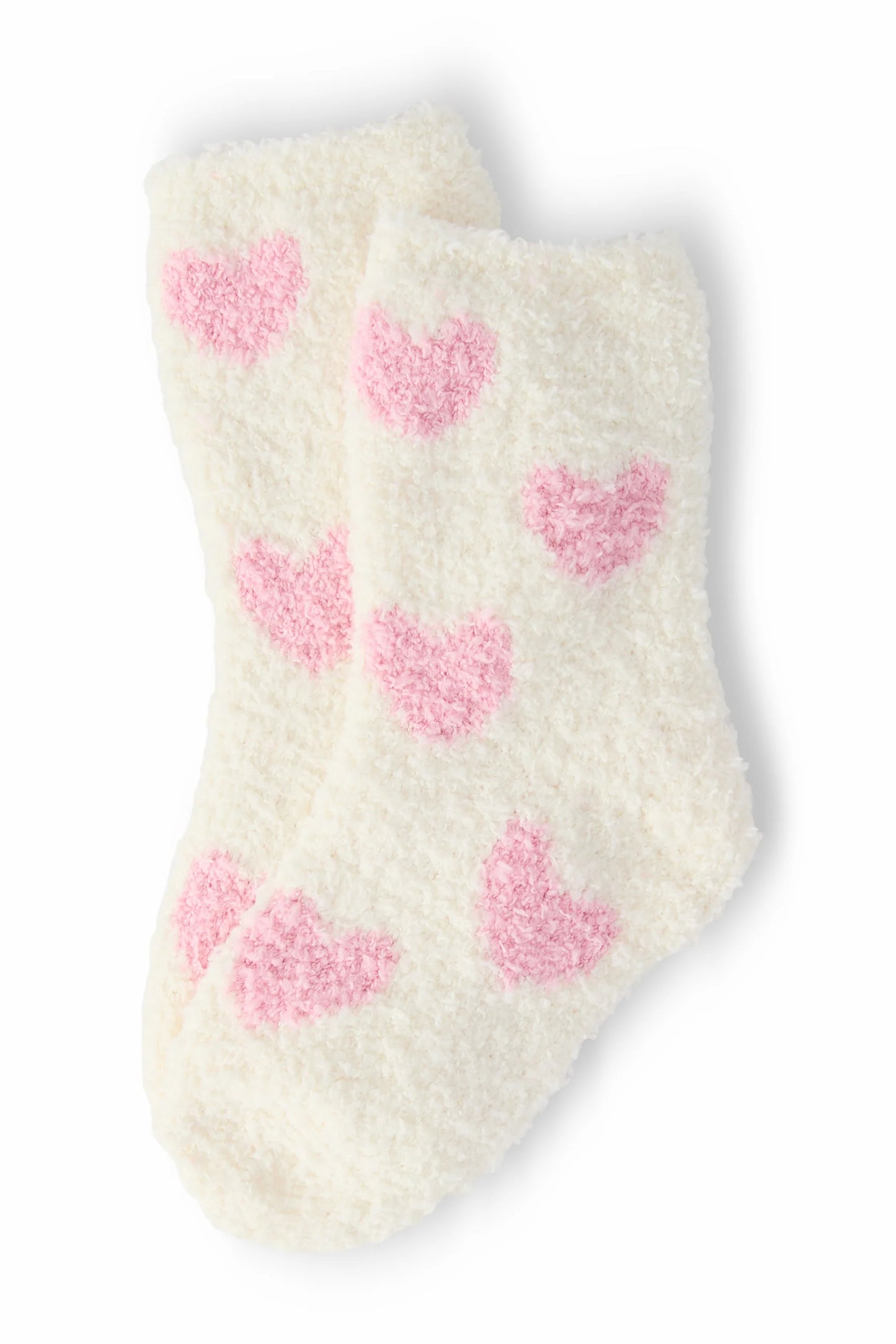 Cozy Pink Heart Socks