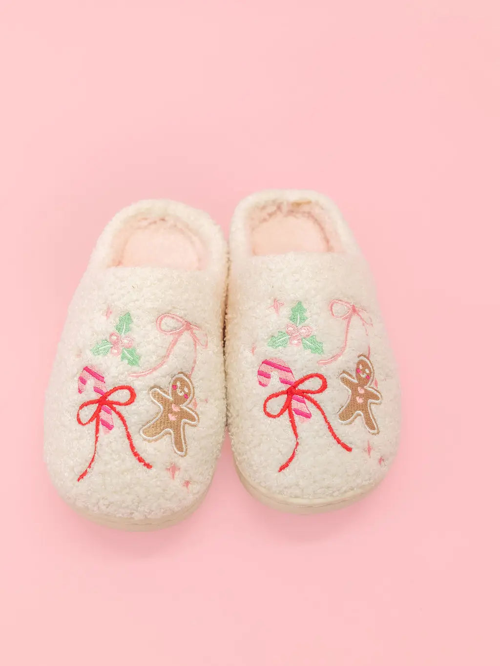 Gingerbread Bow Slippers - Kids