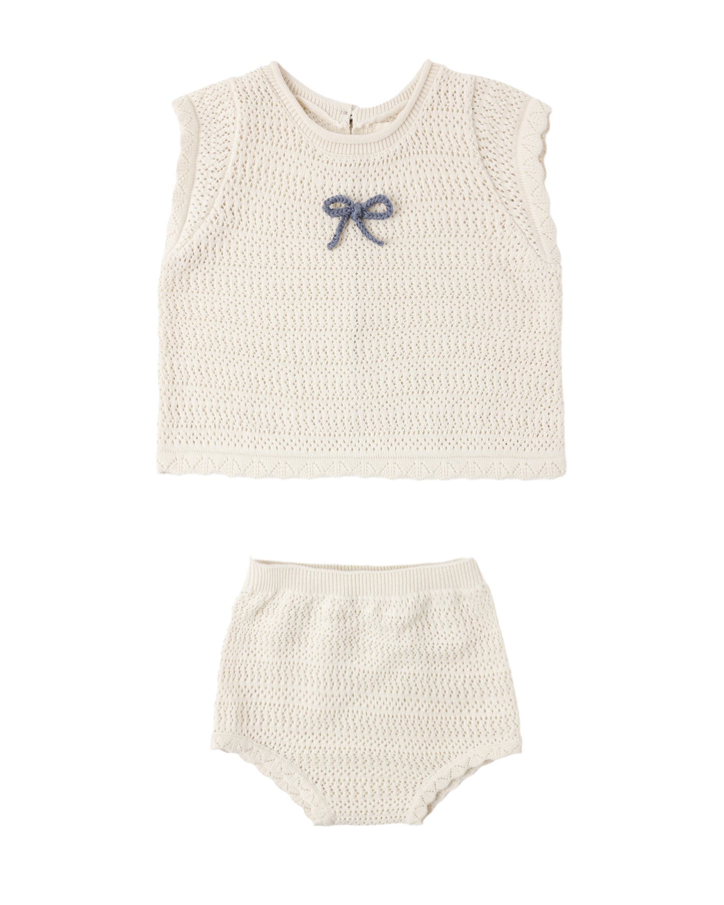 Scalloped Knit Baby Set