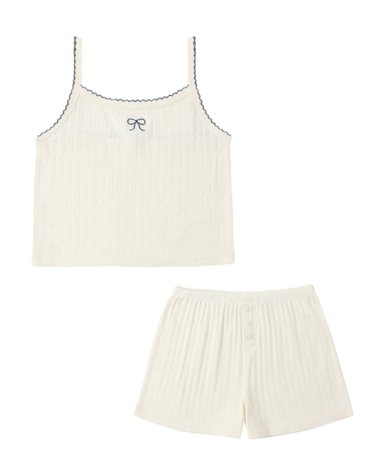 Pointelle Ivory Lounge Set