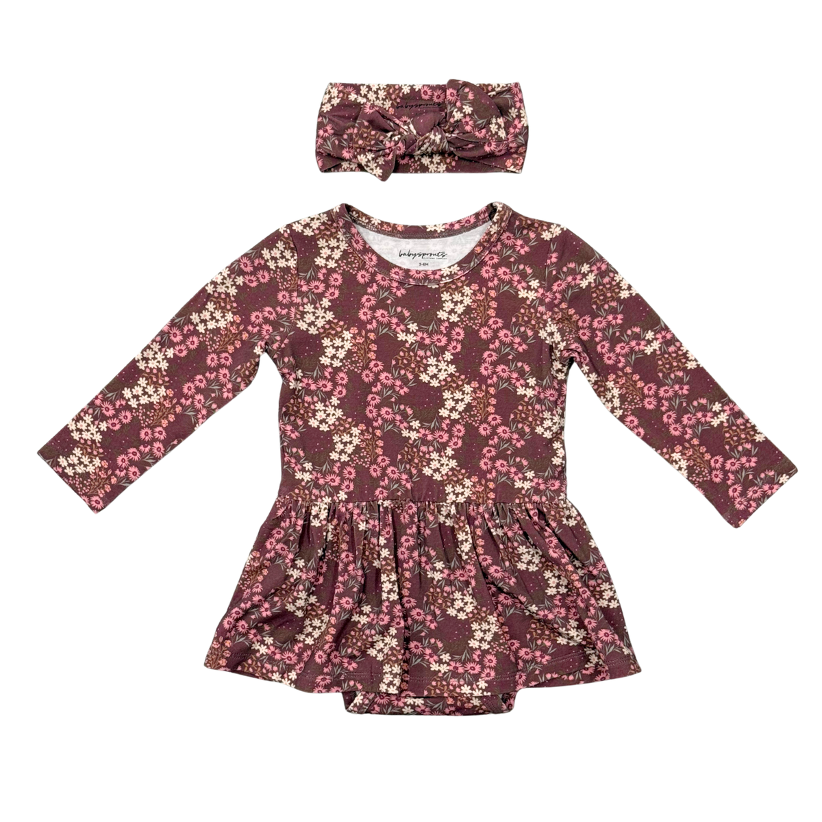 Garden Floral Bodysuit Dress Set