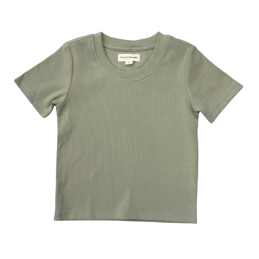 Ribbed Short Sleeve Tee (2 Colors)