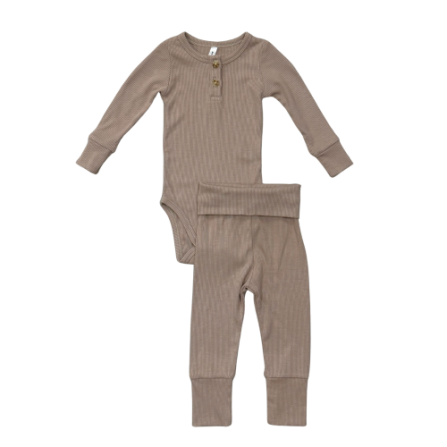 Ribbed Henley Bodysuit