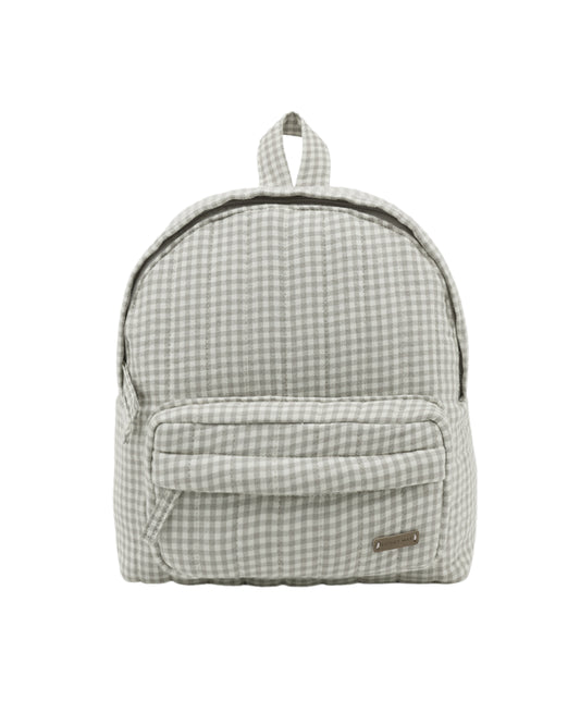 Gingham Sage Backpack