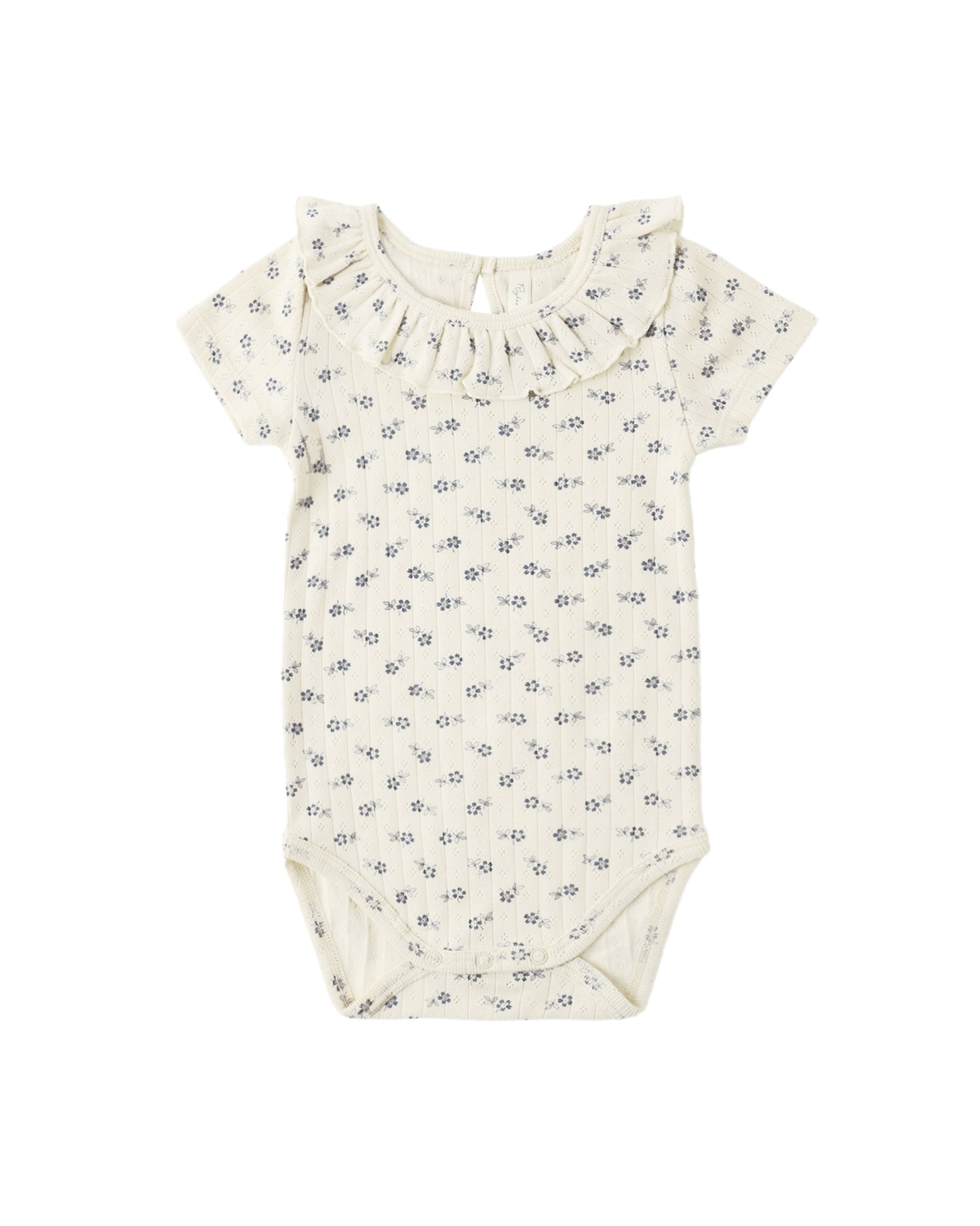Ruffle Collar Blue Ditsy Onesie