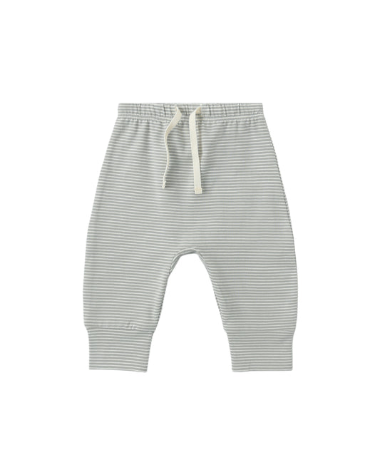 Drawstring Pant Sage Micro Stripe
