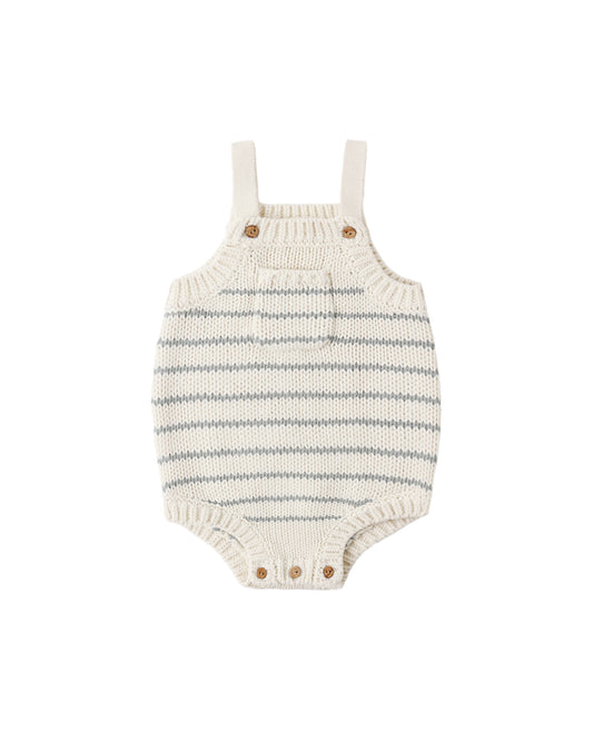 Knit Romper in Sea Green