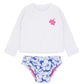 Marina Blue Ruffle Rashguard Set