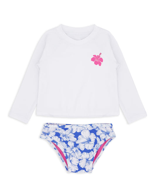 Marina Blue Ruffle Rashguard Set
