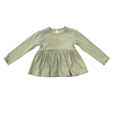 Ribbed Peplum Shirt