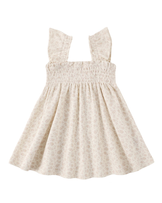 Smocked Jersey Dress Ditsy