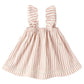 Vintage Stripe Ruffle Tank Dress