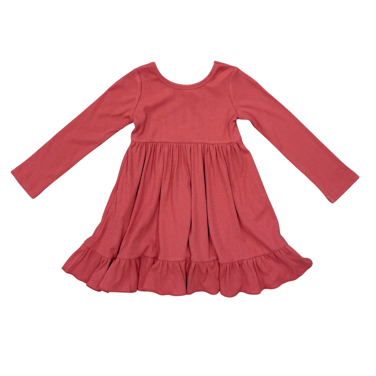 Ribbed Ballet Dress - Dusty Cedar