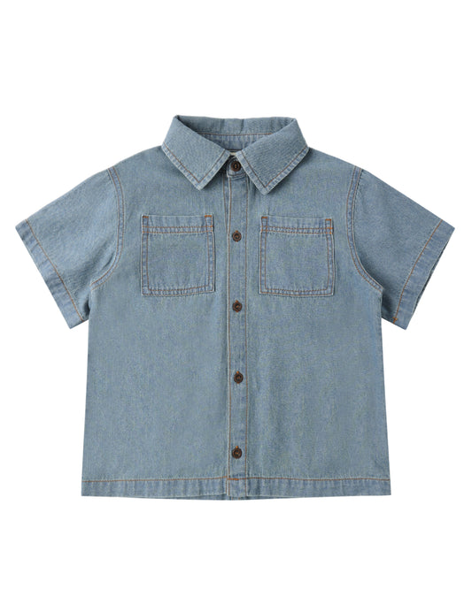Denim Short Sleeve Overshirt