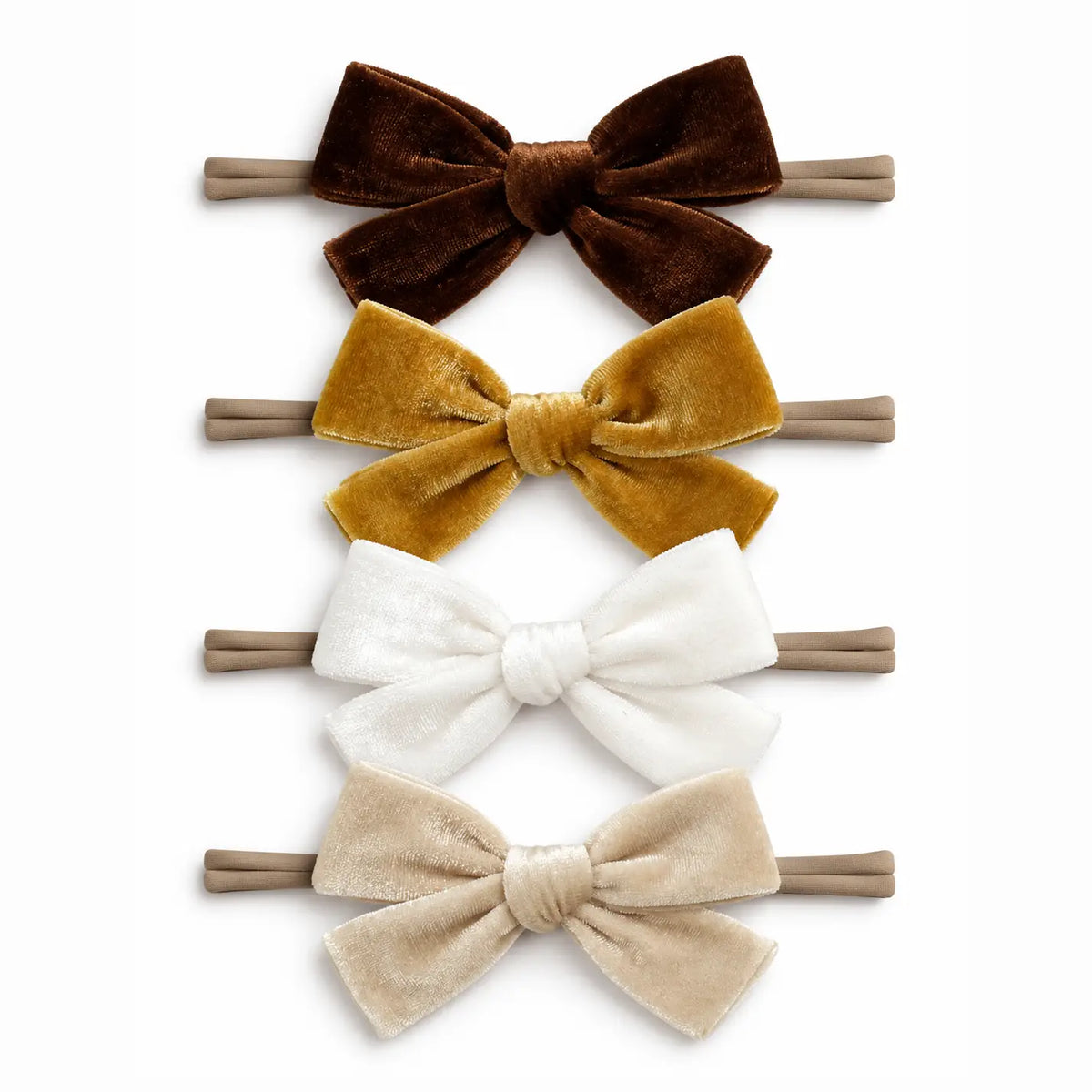 4 Pack Velvet Nylon Bows
